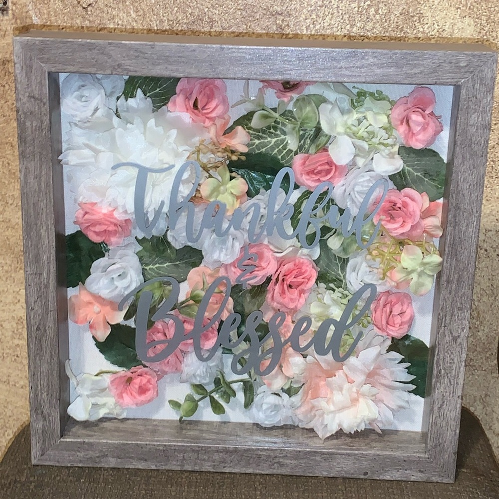 Homemade Floral Shadowbox